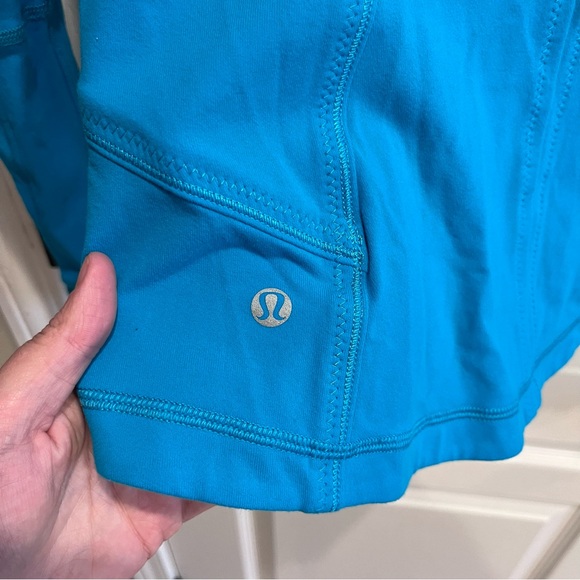 Lululemon Forme Brushed Blue Pink Full Zip Up Jacket Size 8 - Picture 8 of 9